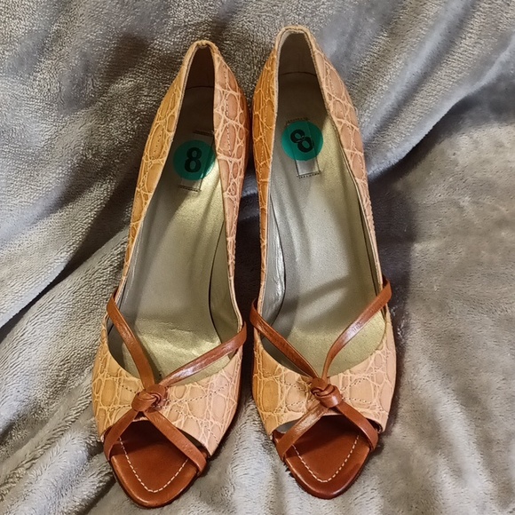 Furla Embossed Italian Leather Heels - Picture 2 of 14